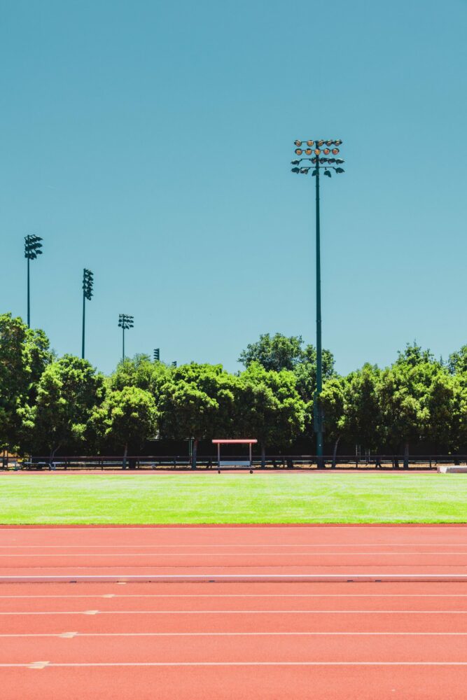 Running track flood lights